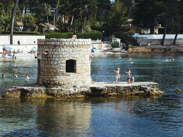 La spiaggia des Ondes ad Cap d'Antibes