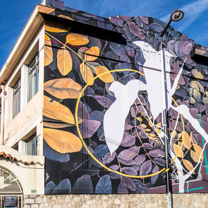 La scuola della Fonton  - affresco di Fabio Petani